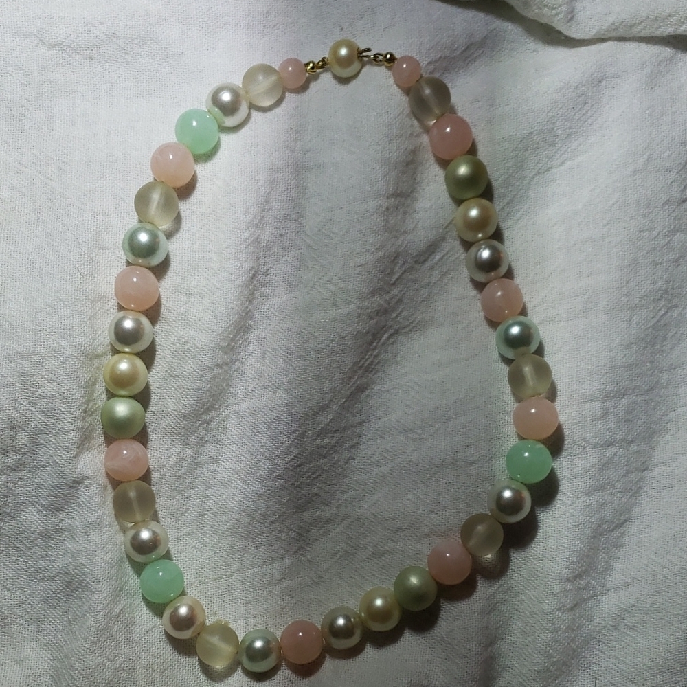 Chic Multicolor Beaded Necklace Grandma core